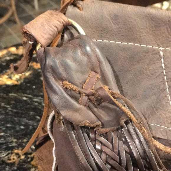 Leather Hide -Custom Made Messenger Bag-EUC - Picture 3 of 11